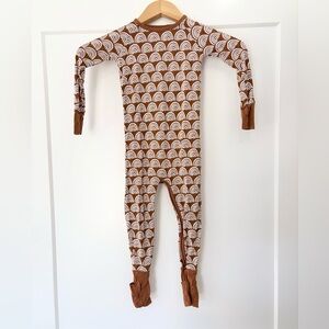 Little Sleepies Rust Rainbow Crescent Zippy Size 18-24 months